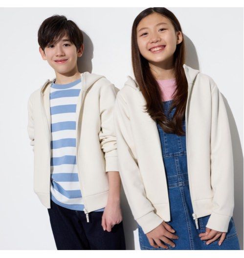 uniqlo kids ultra stretch dry sweat hoodie 30 natural size 160