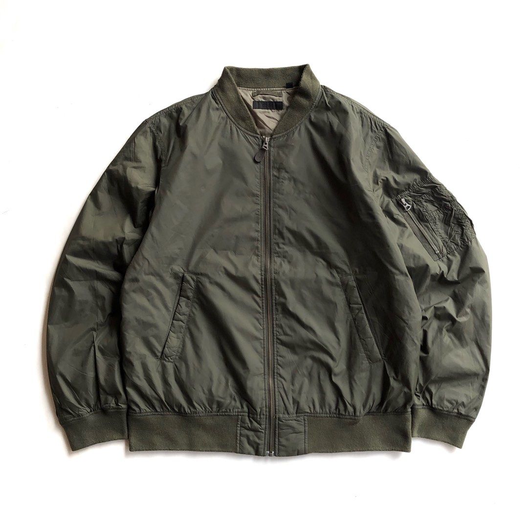 Ma Jaket Bomber Uniqlo Old UNIQLO MA-1 Flight Jacket Black, 90s