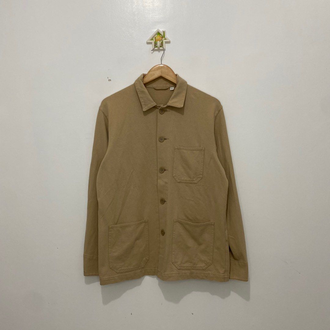 Uniqlo Washed Jersey Work Jacket Men s Fashion Coats Jackets and Outerwear on Carousell