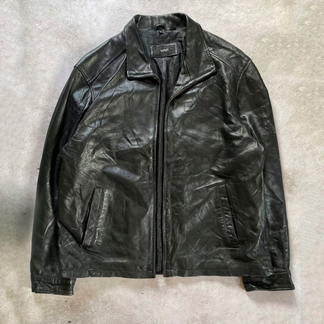 Vintage Alfani genuine leather jacket Men s Fashion Coats Jackets and Outerwear on Carousell