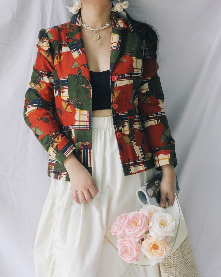Multicolor corduroy jacket clearance