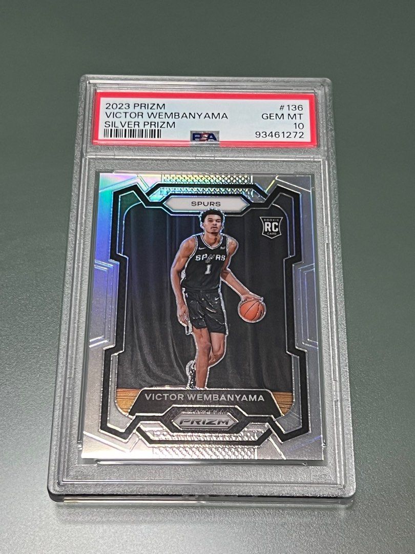 2023 PANINI PRIZM SILVER #136 VICTOR WEMBANYAMA RC PSA 10, Hobbies 