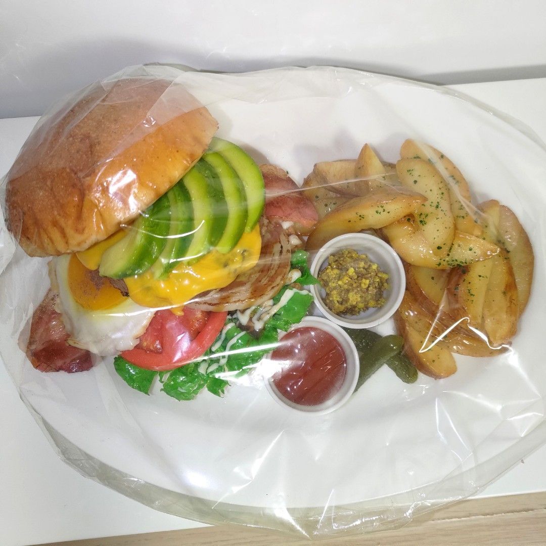 元祖食品サンプル屋 ハンバーガープレート 元祖食品サンプル屋「ハンバーガープレート」