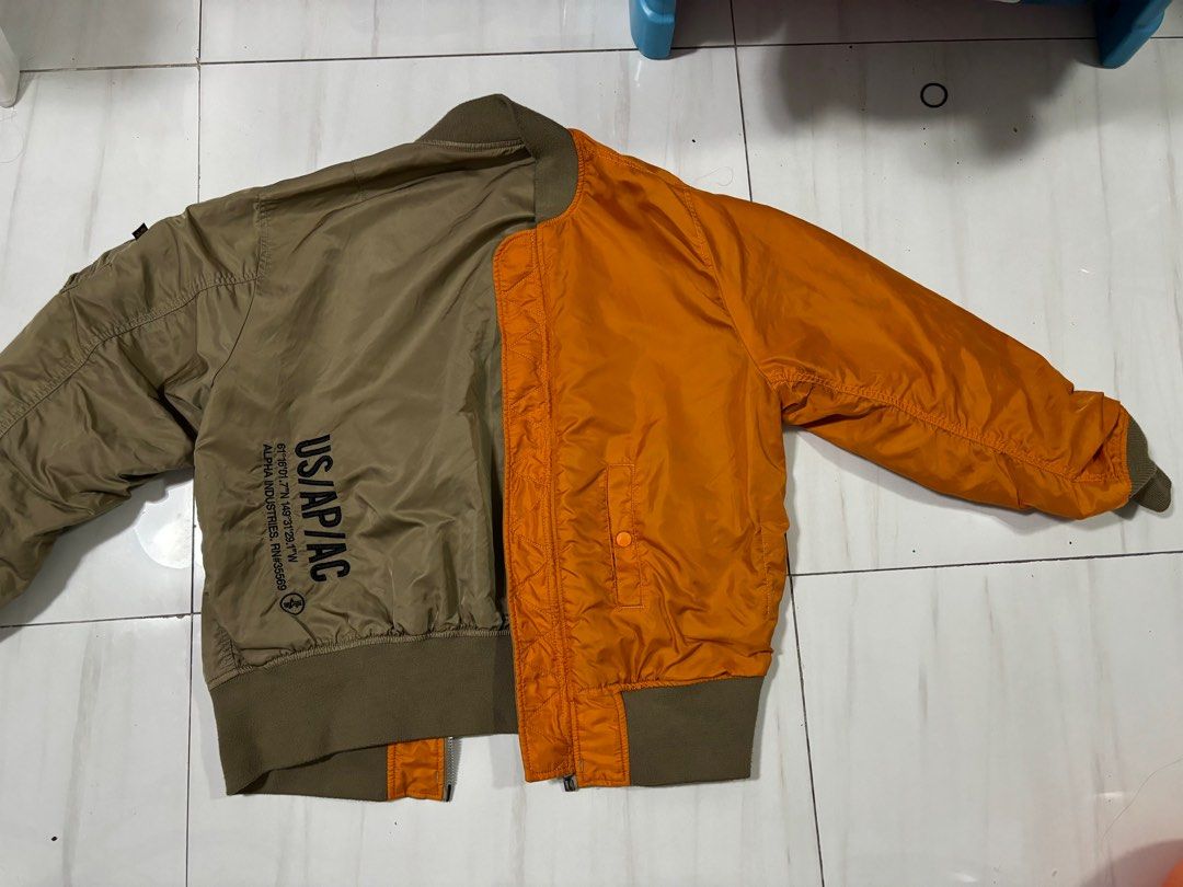 Alpha Industries reversible bomber jacket SMALL Men s Fashion Coats Jackets and Outerwear on Carousell