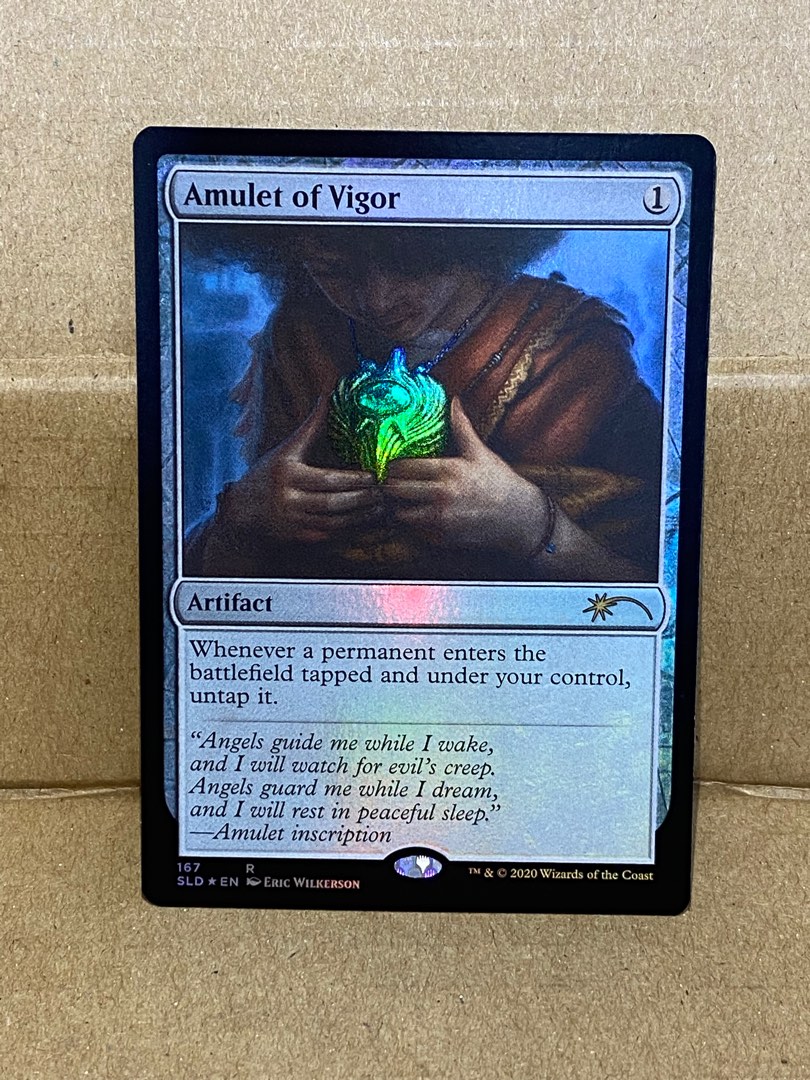 Magic The Gathering Amulet of vigor (FOIL) Secret Lair, Hobbies & Toys, Toys & Games on Carousell