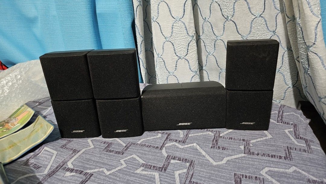 Bose Speaker (Category: Soundbars, Speakers & Amplifiers) located in San Miguel. Submitted by rrshopstore (Listing ID 1319103866, Image 2). Description: Bose Speakers. 2000 each center speaker 2300 Center cable 3500 set of 5 (4 double cubes and 1 center 10k) No cable. No issue 10~200watts per channel.