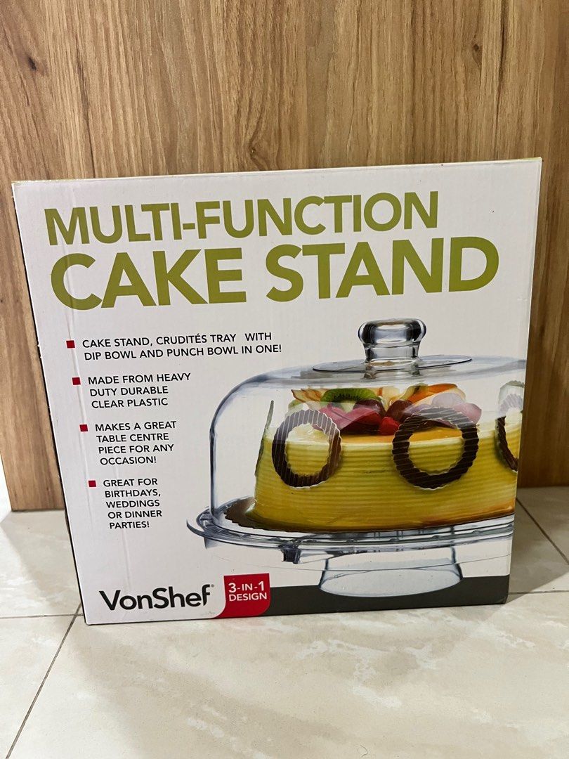Cake stand - mutli function (Category: Other Home Appliances) located in Singapore. Submitted by seaturtle_123 (Listing ID 1318970557, Image 1). Description: Vonchef multi function cake stand as seen in picture. Almost brand new! Self collection @punggol.