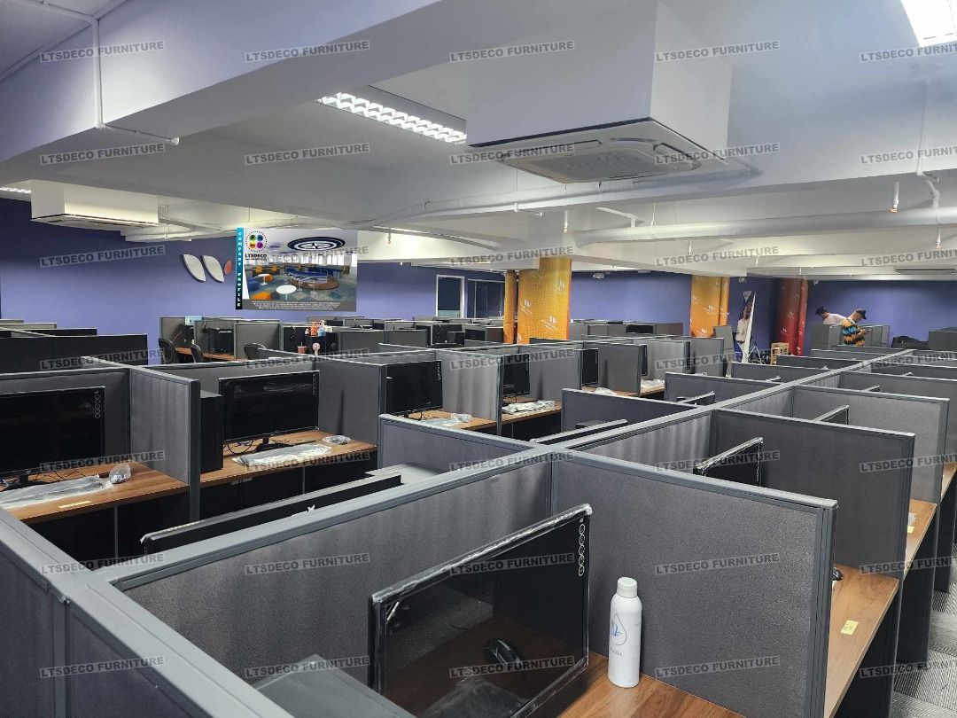 call center table office partition full fabric finish workstation ...