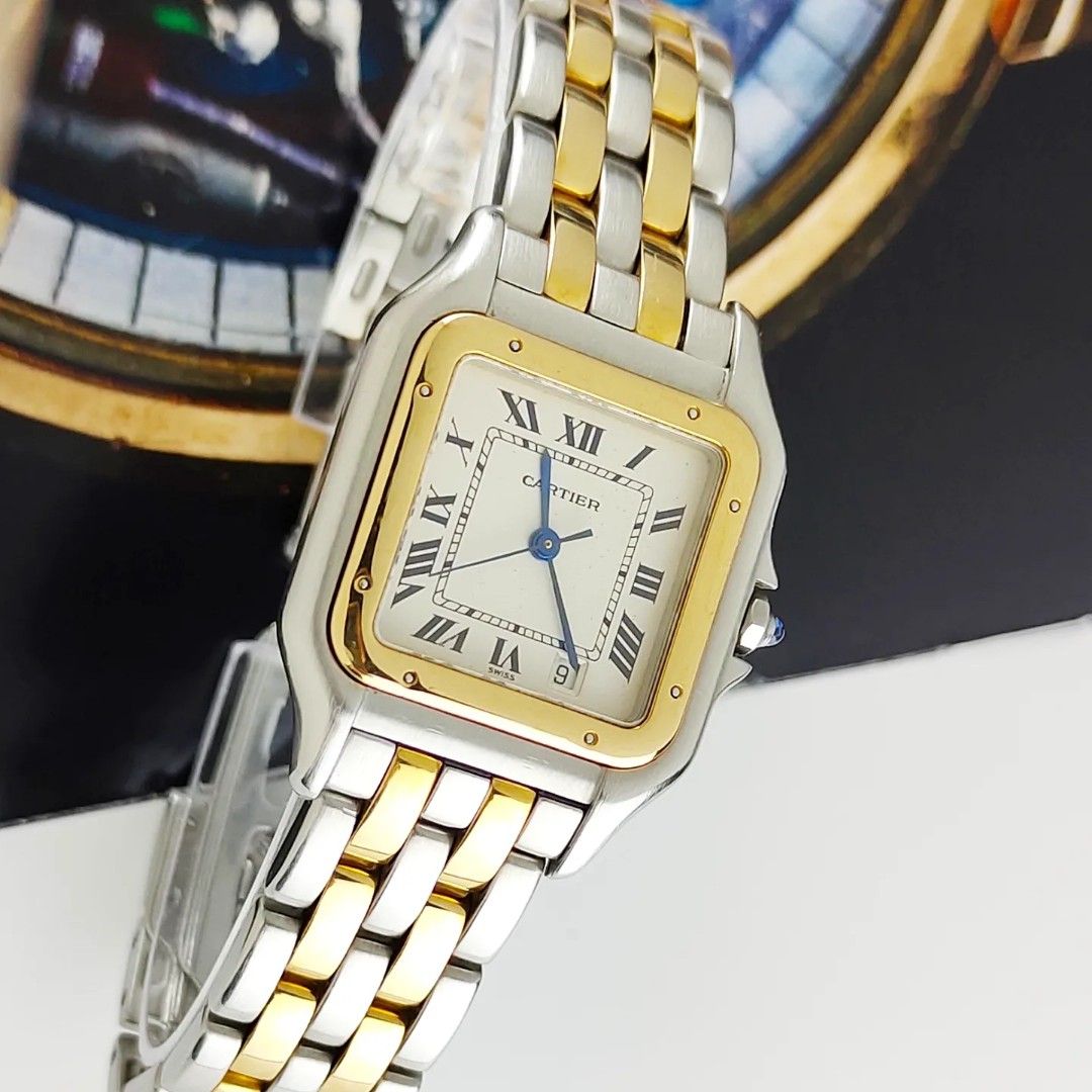 Cartier Panthere Large 18k Steel with DATE Men s Fashion Watches Accessories Watches on Carousell