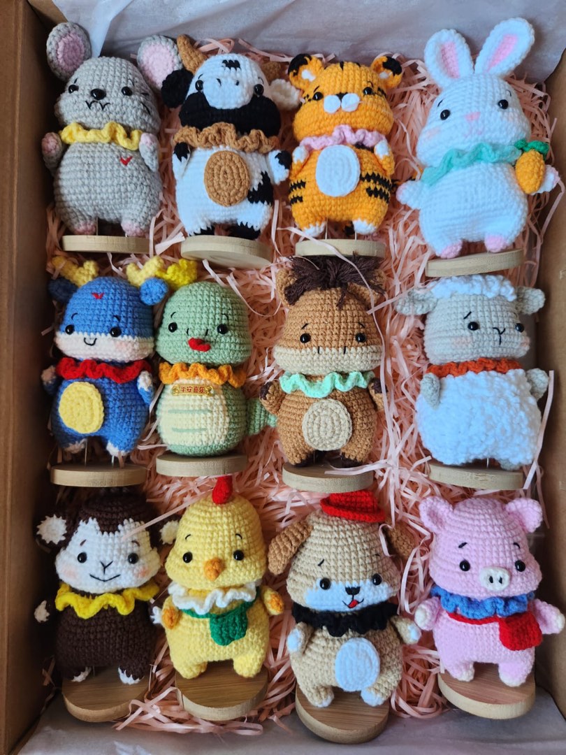 Chinese Zodiac crochet dolls Hobbies Toys Stationery Craft Handmade Craft on Carousell
