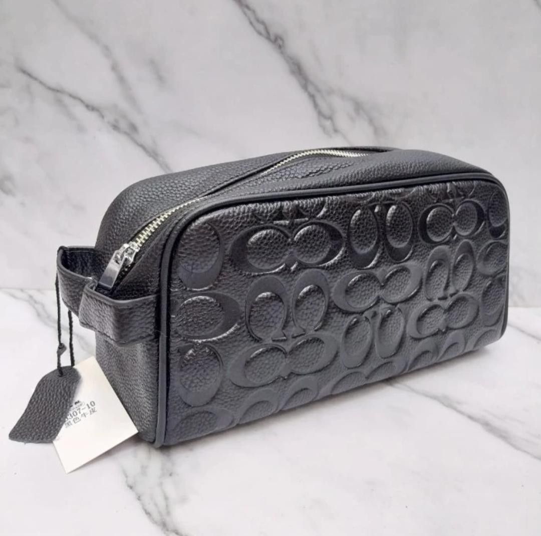 Mens Pouches CLUTCH BAG Men Pria Pouch Black Leather