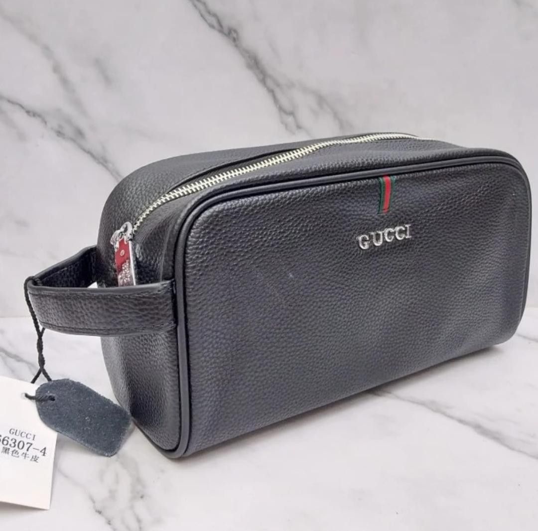 CLUTCH BAG Men pria Pouch black leather branded 10 Fesyen Pria Tas Dompet Dompet di Carousell