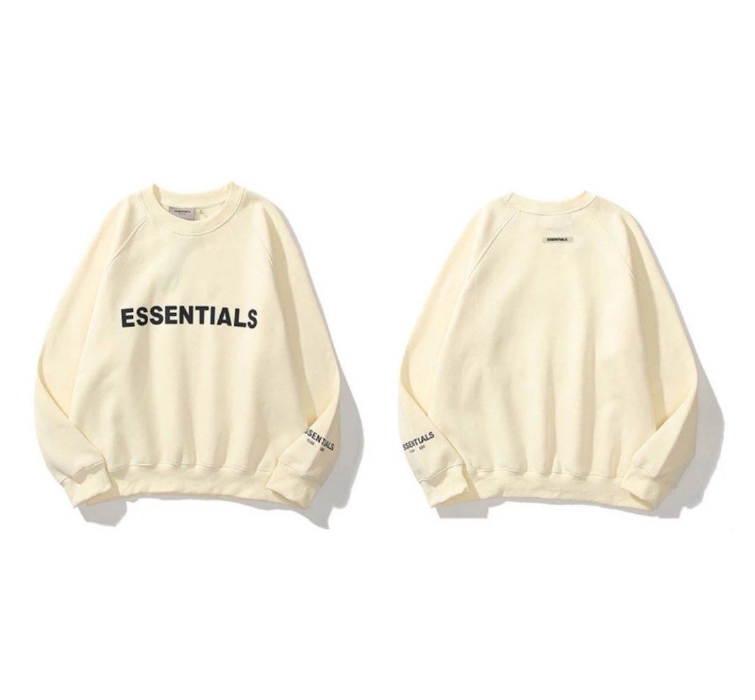 Essentials Sweater (Category: Coats, Jackets and Outerwear) located in Singapore. Submitted by muhamed00 (Listing ID 1319081539, Image 1). Description: Only have in two colours for now Sold out in grey Dm for sizes.
