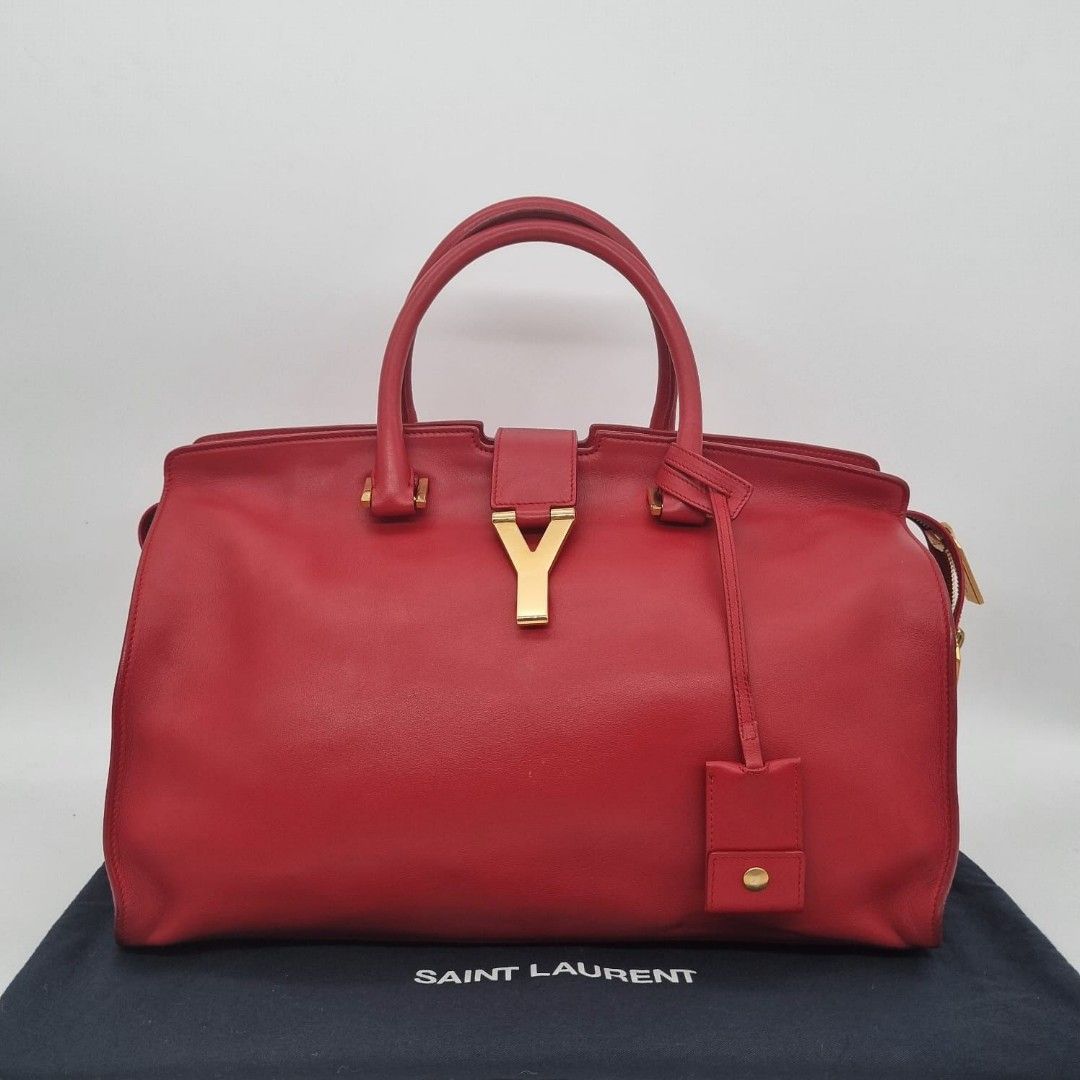 Fast Sale Sale 8.8 Until Sunday Preloved Yves Saint Laurent Y Ligne Red Medium No Strap size 36 x 14 x 25 cm With clochette and dustbag