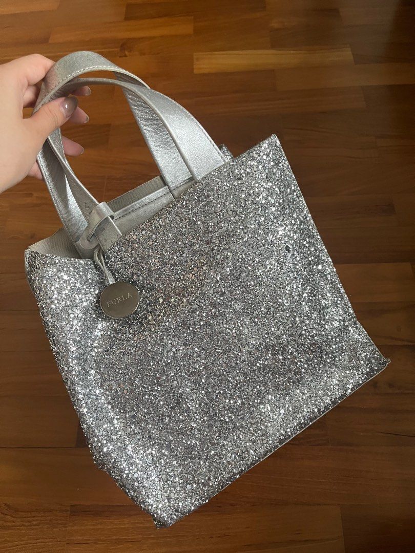Furla Silver Glitter Bag