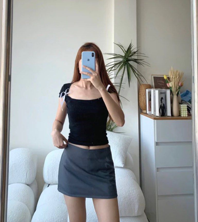 スカート STELLAR MINI SKIRT Gray BIBIY. MADE | STELLAR MINI SKIRT GRAY｜Bibiy.