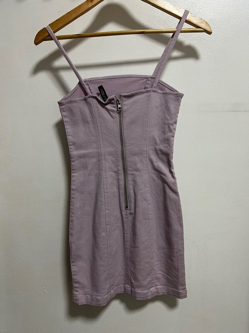 h&m purple denim dress H&M lilac purple stretch denim bodycon dress, Women's Fashion, Dresses &  Sets, Dresses on Carousell