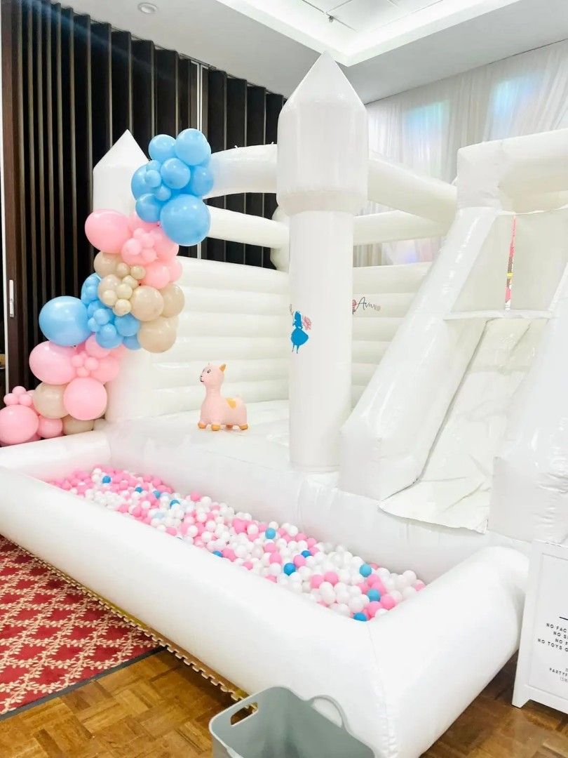 Inflatable playground PVC (Category: Infant Playtime) located in Manila. Submitted by prettyme101395 (Listing ID 1319004301, Image 2). Description: Starts @ 3,500 Special Offer Rates for early Bookings! BOOK NOW! 🥳🌈 Our inflatables are made of High quality PVC Material, Safety suitable for Heavy Older Kids! ❤️.
