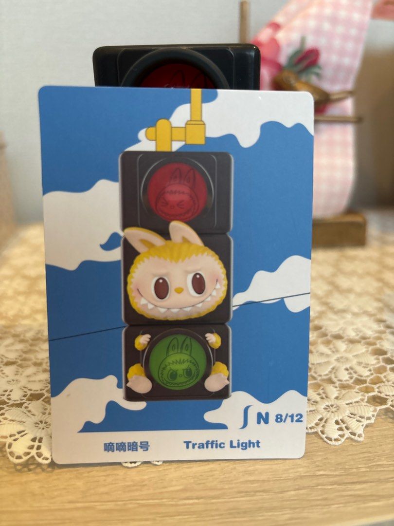 Labubu ( Almost Hidden) Traffic Light Figurine - Authentic, Hobbies ...