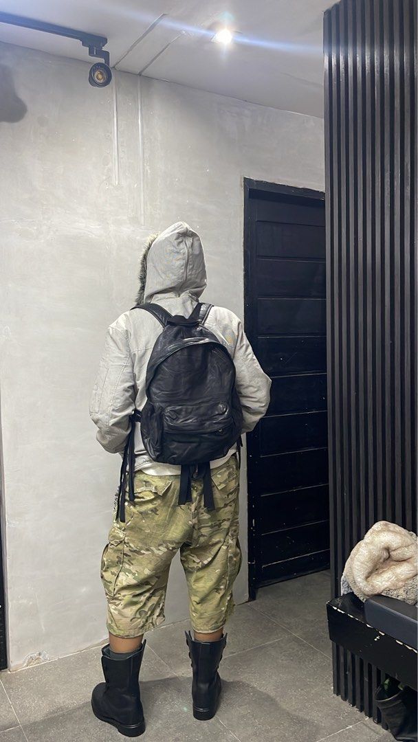 Leather bondage backpack (Category: Luxury Bags & Wallets) located in Manila. Submitted by allinthiswall (Listing ID 1319016242, Image 3). Description: soft genuine full lambskin leather black bondage backpack., riri zips knows wasssuuhh’., strrapps all over., inside small front pockets are also got leather liners., lightweight jawwn., can be a fashion statement piece when u walk ousside afaik,, chic baccpacc measures 17’ wide by 17,5 inches long