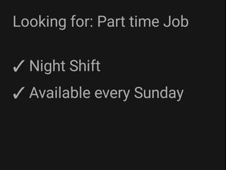 LF: PART TIME JOB