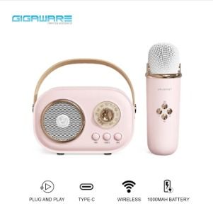 LOWEST PRICE - C20 PLUS BLUETOOTH SPEAKER W/ WIRELESS MICROPHONE!🎙️ (Category: Soundbars, Speakers & Amplifiers) located in Manila. Submitted by gigaware (Listing ID 1319032972, Image 2). Description: ONHAND - SUPPLIER HERE!🌟 Sing Anywhere: Gigaware C20 Plus – Mini Karaoke Magic with Wireless Microphone!🎙️🎶 COLORS AVAIL: Green, pink, white and beige Features: Support TF card playback, plug and play Compatible with mobile phones, tablets, and 