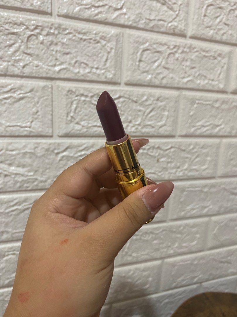 Mac x maine lipstick (Category: Makeup) located in Manila. Submitted by saaaaabrina (Listing ID 1319094257, Image 2). Description: - bought in an ig shop last 2022-2023 (forgot na huhu) - swatched only - rfs: not my shade .