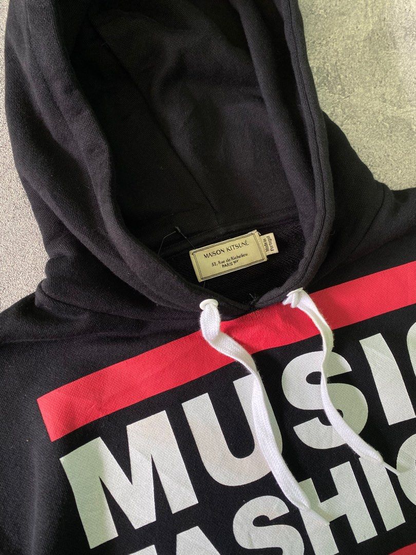 Maison Kitsune Music Fashion hoodie authentic original, Fesyen  