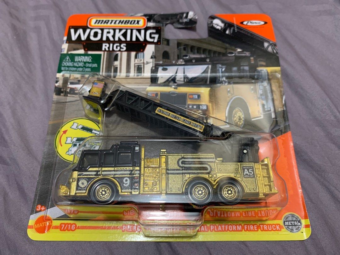 Matchbox Working Rigs Pierce Velocity Aerial Platform Fire Truck