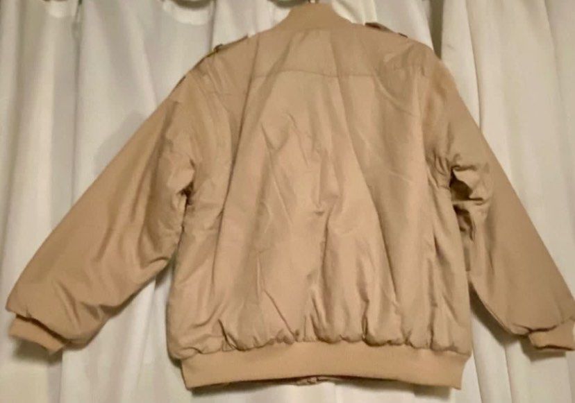 MERCURY Vintage Beige Bomber Flight Jacket