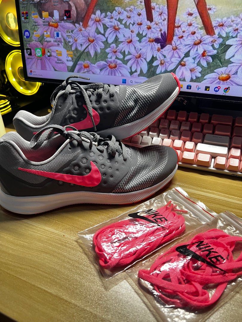 Nike Downshifter 7 with Free Lace (Category: Sneakers) located in Quezon City. Submitted by trisb. (Listing ID 1319105057, Image 2). Description: Authentic and Brand-new From US 🇺🇸 Price online is around ₱3,500 Size- US 6.5Y |UK 6 | EUR 39 |cm 24.5 Perfect for Running and Workout With Free Hot Pink Lace (2) #Original #Y2k #FunRun #Workout #Gym #Yoga #Aesthetic #Pink #Marathon.