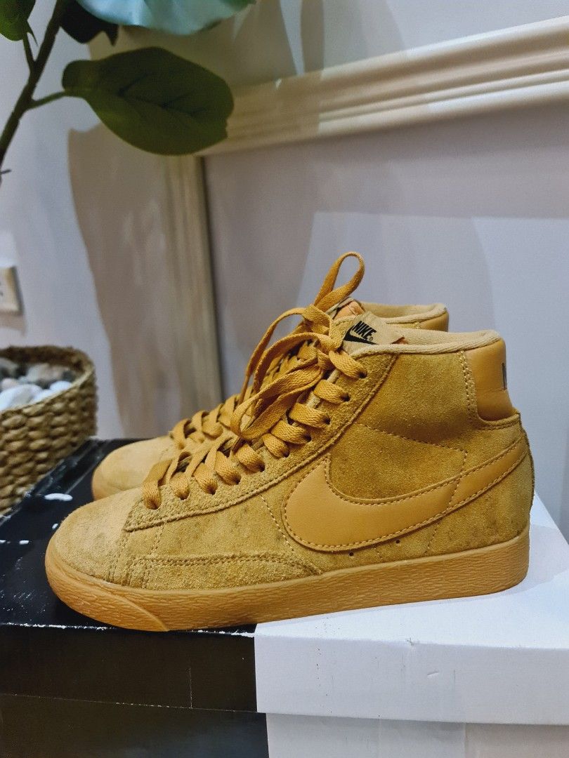 Orig NIKE BLAZER semi high cut yellow brown shoes