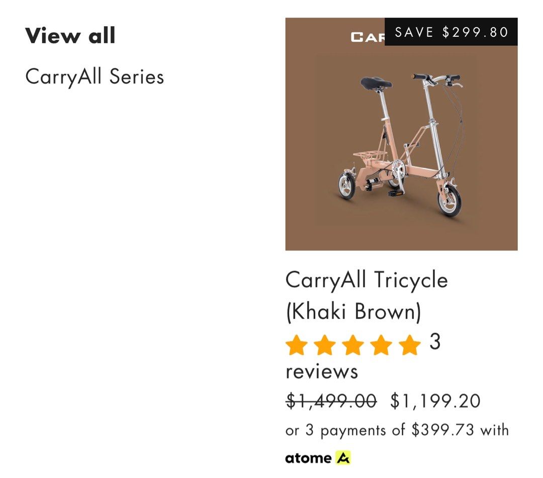 Pacific Carryall Tricycle 3wheels
