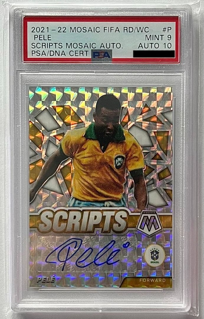 Pele AUTO (PSA 9/AUTO 10) (Scripts Mosaic Autographs) - 2021-22 
