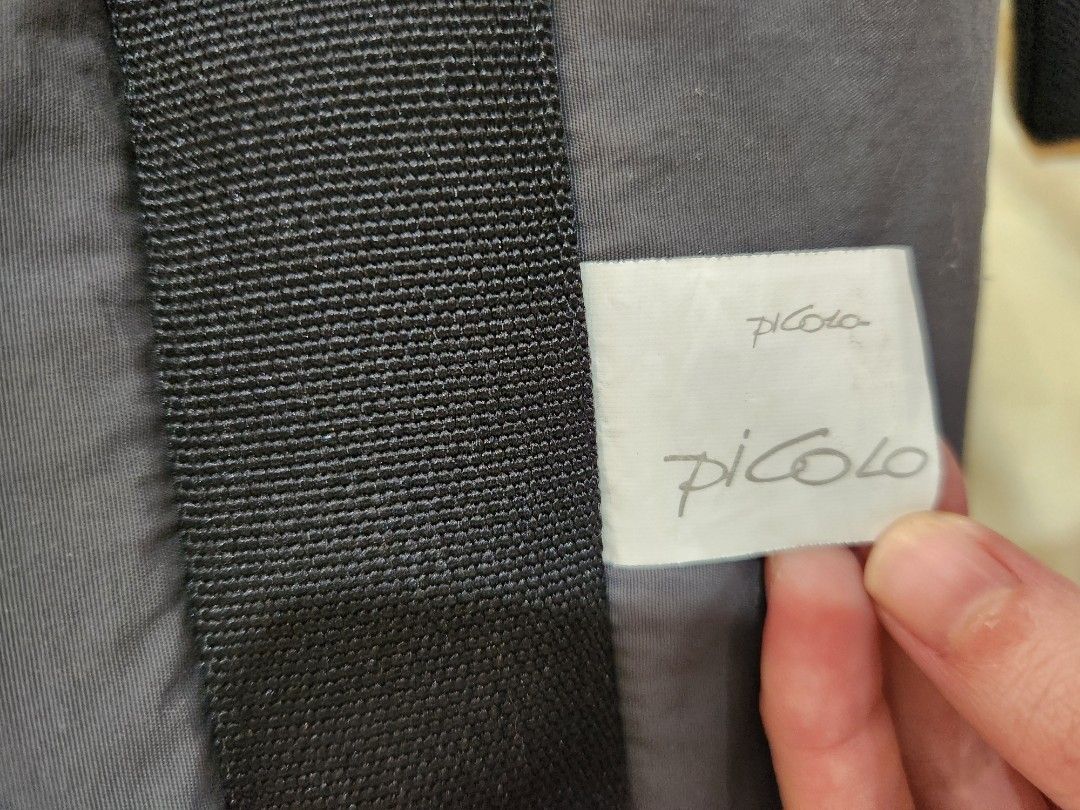 Picolo Black Carrier (Category: Carriers & Slings) located in Quezon City. Submitted by cassylou (Listing ID 1319032836, Image 3). Description: No box included RFS: extra carrier for our baby MOP: Gcash, BDO, Metrobank.