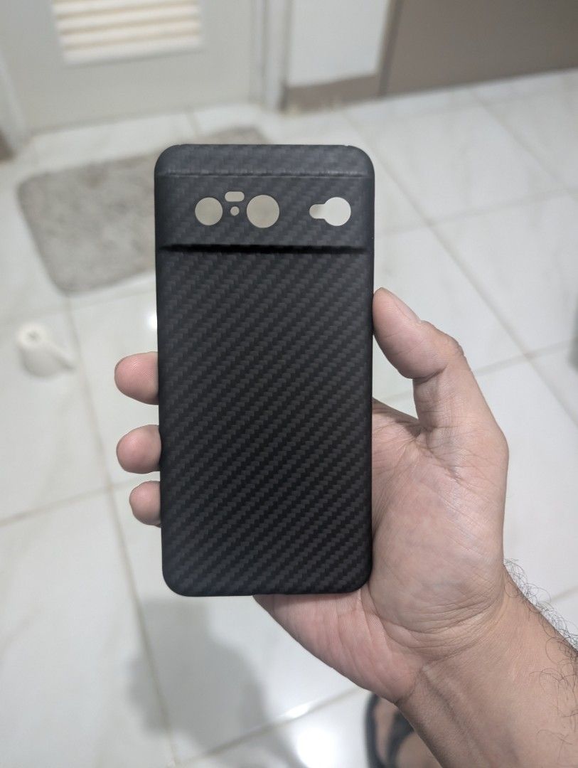 Pixel 8 case (Category: Google Pixel) located in Quezon City. Submitted by m3nm3n (Listing ID 1319134099, Image 1). Description: Spigen ultra hybrid case matte black - 750 Aramid Carbon fiber case - 750.