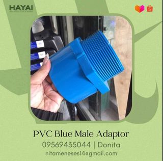 PVC Blue Male Adaptor, Commercial & Industrial, Industrial Equipment on ...