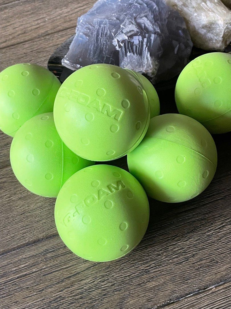 Quiet Foam Pickleball Balls 2pcs (Category: Racket and Ball Sports) located in Mandaluyong City. Submitted by emes9 (Listing ID 1319055498, Image 1). Description: Quiet Foam Pickleball Balls. Size, weight and bounce being closedly matched to original pickleballs. Realistic pickleball design. High density foam. Only quieter! Enjoy playing at home! Indoor casual games. Use for speed training, hand-eye coordination and practice those spins, and dink