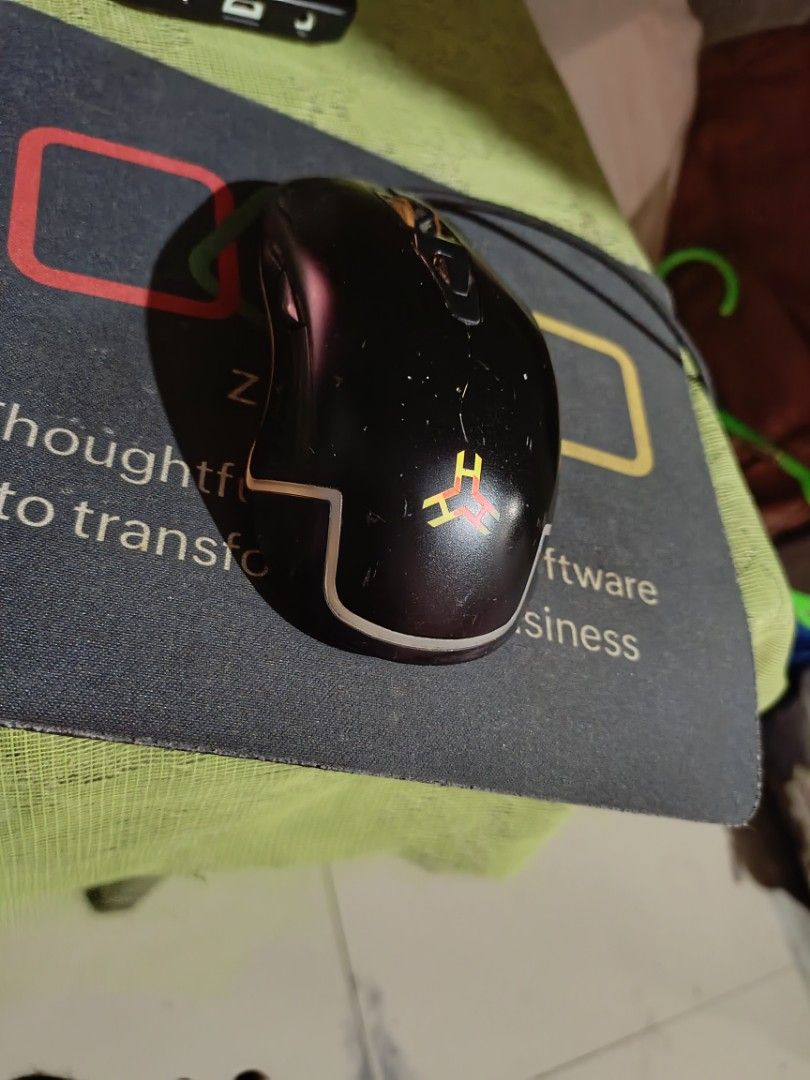 Rakk Alti Wired Mouse (Category: Mouse & Mousepads) located in Manila. Submitted by cutielilac2003 (Listing ID 1318976250, Image 1). Description: No issue, Minimal flaws only but still functional Wired Loc Sta. Mesa Manila.