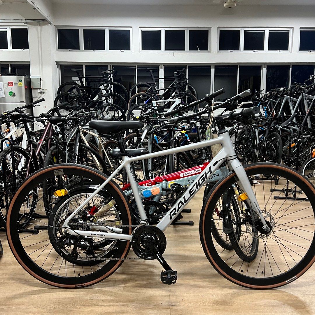 Raleigh Hybrid bike on off road bike