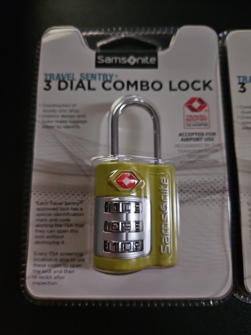 Samsonite TSA 3 Dial Combo Lock, Brand New (Category: Other Security Devices) located in Quezon City. Submitted by tpanda17 (Listing ID 1319079509, Image 2). Description: I have multiples of each color P500 each.