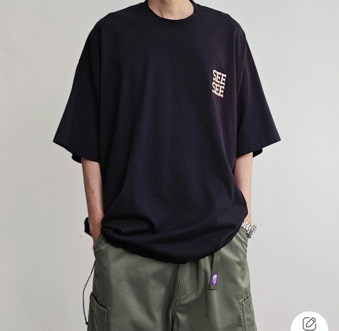 トップス SEE SEE SUPER BIG FLAT ORIGINAL LOGO TEE 1-2】SEE SEE SUPER BIG FLAT TEE MELT LOGO【BLACK】 – STUDY