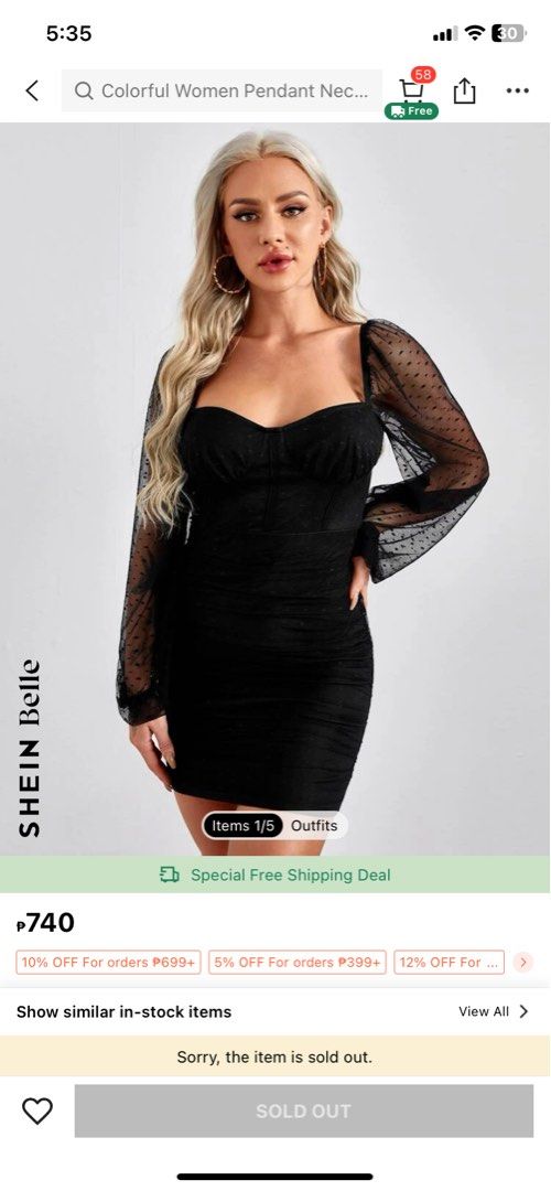 SHEIN Black Mesh Dress, Women's Fashion, Dresses & Sets, Dresses on  Carousell