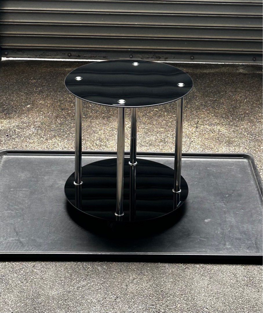 Side Table, Coffee Table, 2 Tier Coffee Side End Table with wheels, Side Table (Category: Tables & Sets) located in Pasay City. Submitted by jen.pen (Listing ID 1319000406, Image 3). Description: 2Tier Round Glass Side Table with wheels Dimension: 45 cm (D) x 46.5 cm (H) Charming Little Round Side Table. Comes with caster wheels Tempered Safety Glass. * with very Light scratches .