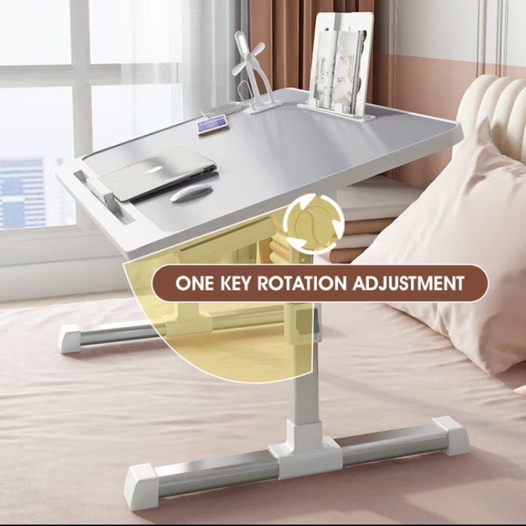Table for study/work (Category: Tables & Sets) located in Singapore. Submitted by lofihoook (Listing ID 1319108544, Image 3). Description: •usb pod •top sale •dlvry within 1 week •height adjustable • colours= black,white&wooden.