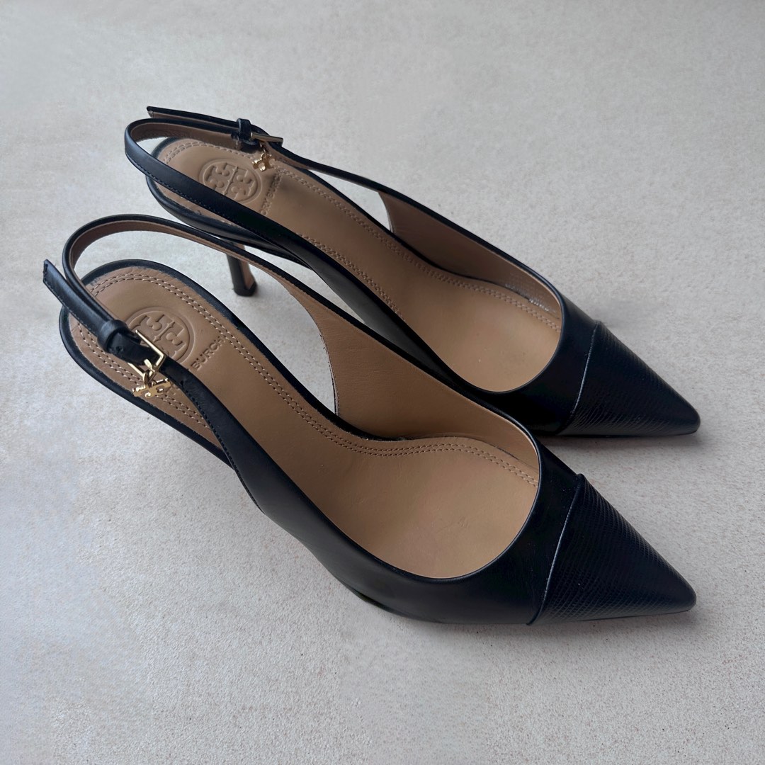 Tory Burch Penelope Slingback Pump Heels in Calf Leather Luxury Sneakers Footwear on Carousell