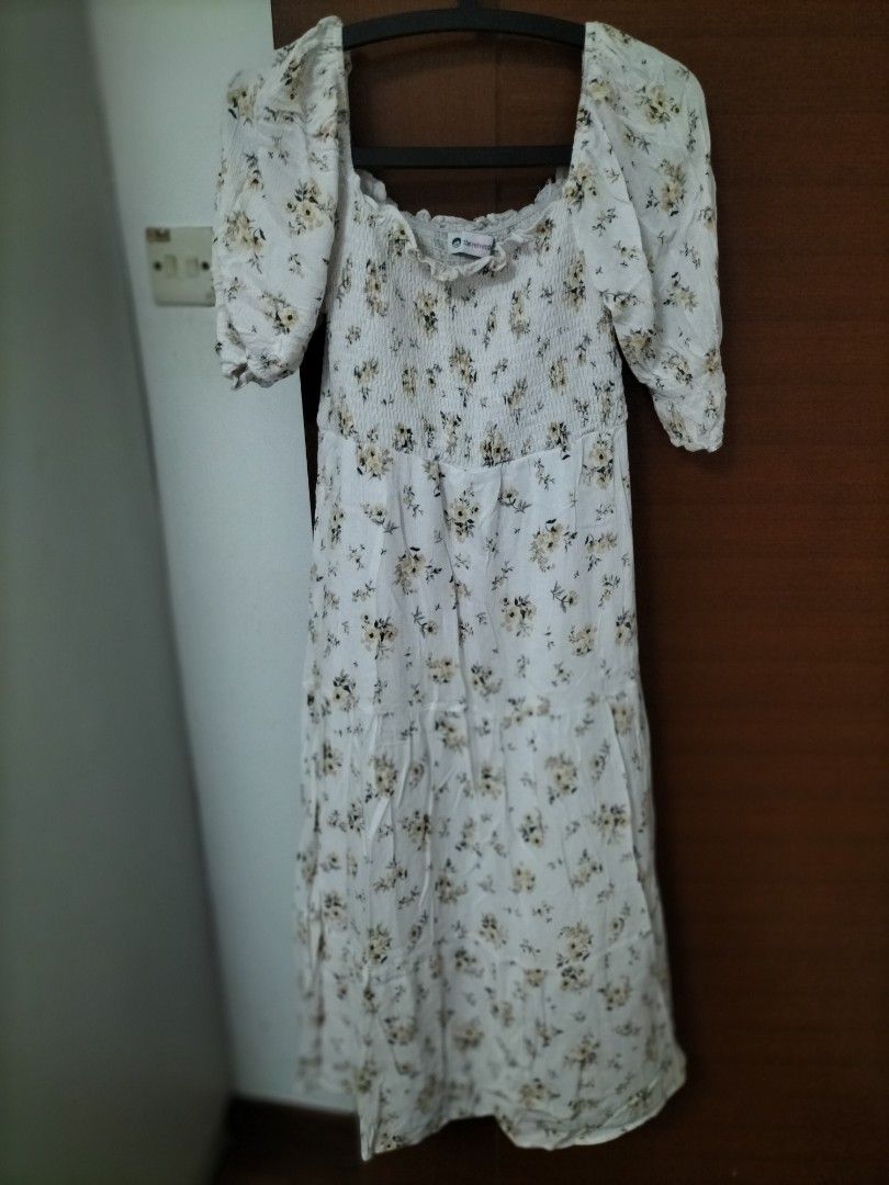 shein cotton dresses SHEIN Frenchy 100% Cotton Women's Casual Vacation Flutter Sleeve Short Dress, Women's Summer Clothing, Women's Vacation Outfit,Summer Dresses For Women