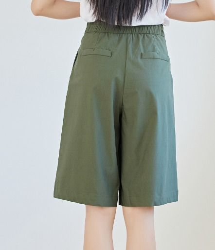 women shorts high waist loose Knee length ladies short pants Women s Fashion Bottoms Shorts on Carousell