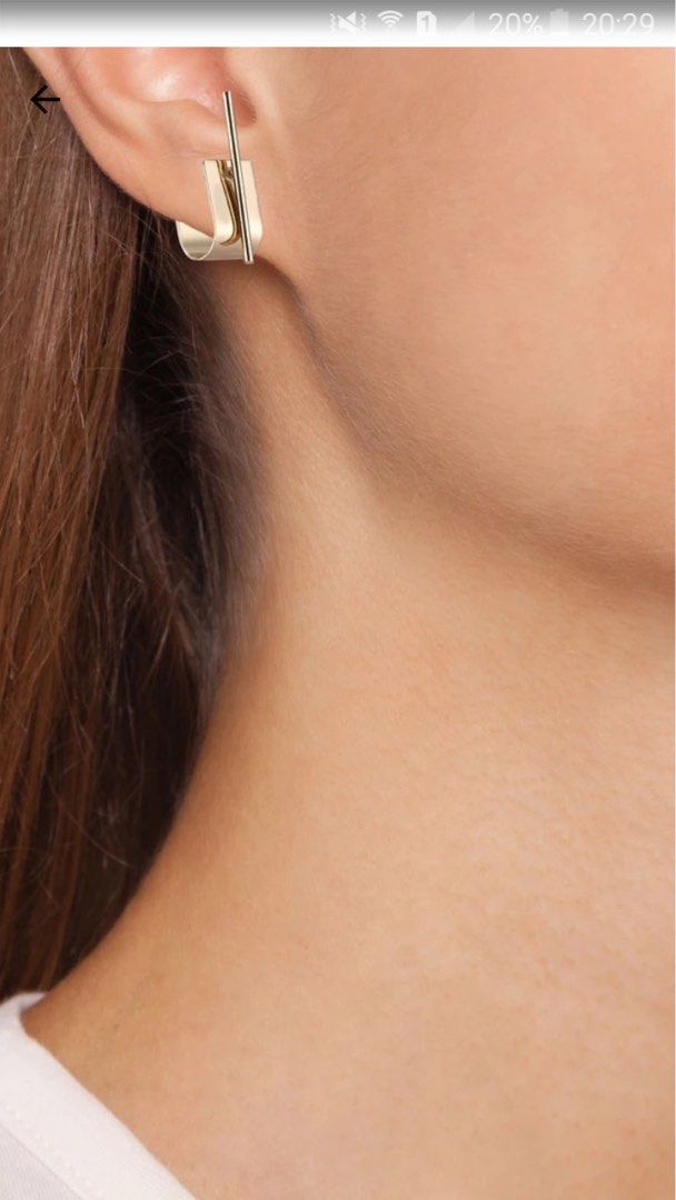 Zalora Simplistic Gold Earrings 1 pair Women s Fashion Jewelry Organisers Earrings on Carousell