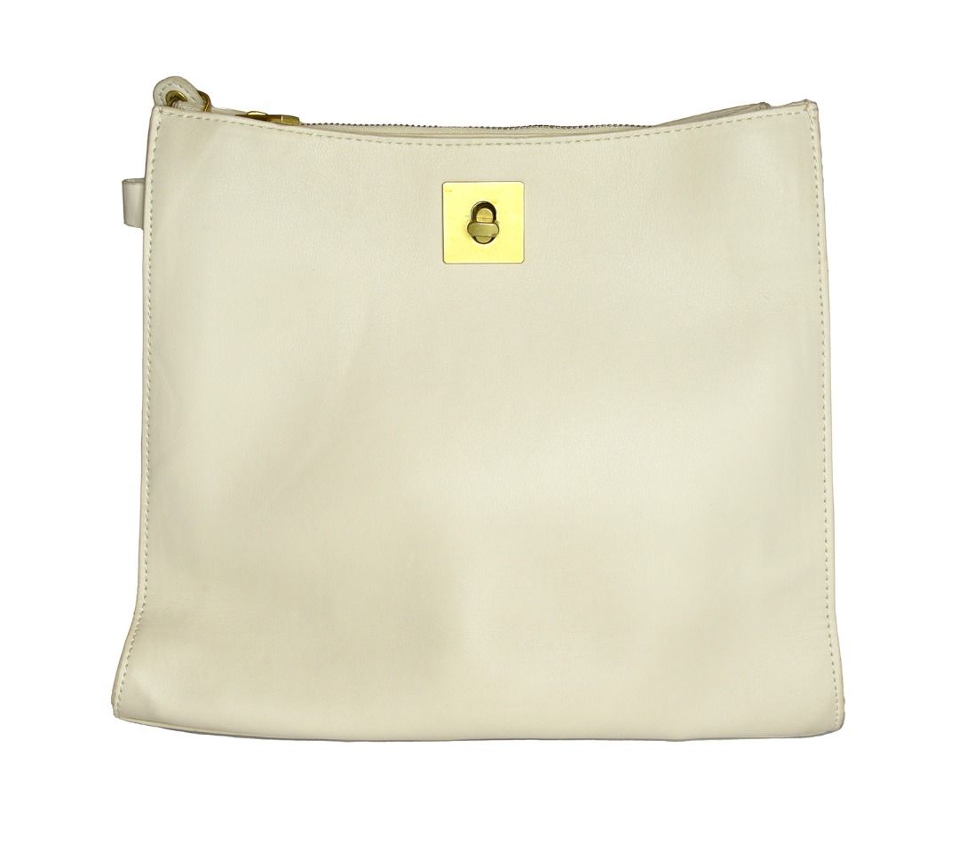 ZARA - City Medium Bag Ecru White (Category: Luxury Bags & Wallets) located in Cebu City. Submitted by prettynuttyoushop (Listing ID 1319012139, Image 1). Description: #BRAND: ZARA City White Ecru Bag, 3 compartments with center zipper. very light bag can be used for office. It can fit a 13" laptop and all your daily personal things. #CONDITION: EXCELLENT, like new. Comes with a dust bag. #ISSUE: small sign of usage, interior pen mark (see pictur